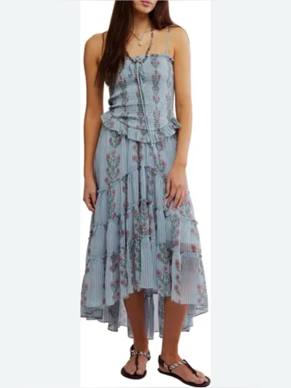 Free people Alejandra Smocked Bodice Tiered Sundress